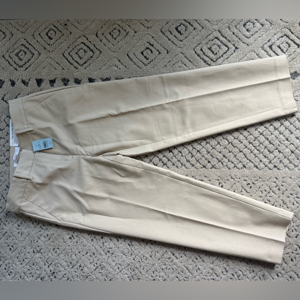 NWT LOFT Riviera Slim Tan Trousers (never worn!) 2P